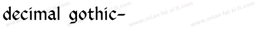 decimal gothic字体转换